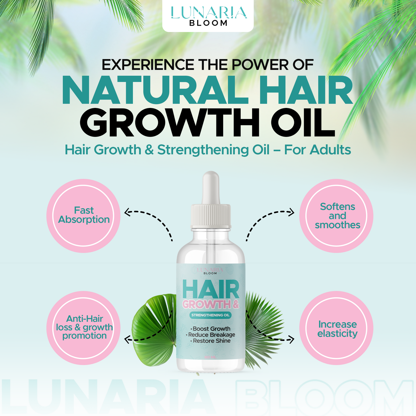Lunaria Bloom™ Hair Growth & Anti-Breakage Oil for Adults