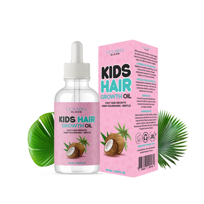 Lunaria Bloom™ Wild Growth Hair Oil For Kids - Castor Oil For Hair Growth - Rosemary Oil For Hair Growth - Gentle Children Hair Care