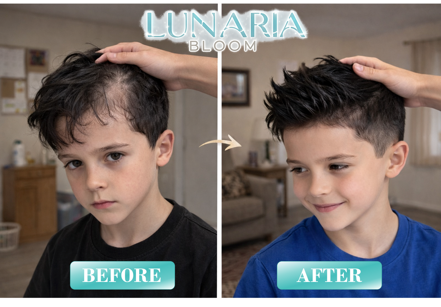 Lunaria Bloom™ Wild Growth Hair Oil For Kids - Castor Oil For Hair Growth - Rosemary Oil For Hair Growth - Gentle Children Hair Care