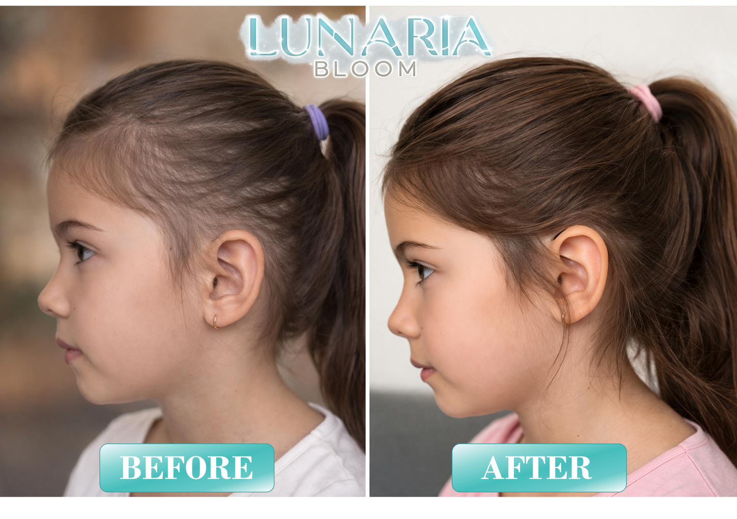 Lunaria Bloom™ Wild Growth Hair Oil For Kids - Castor Oil For Hair Growth - Rosemary Oil For Hair Growth - Gentle Children Hair Care